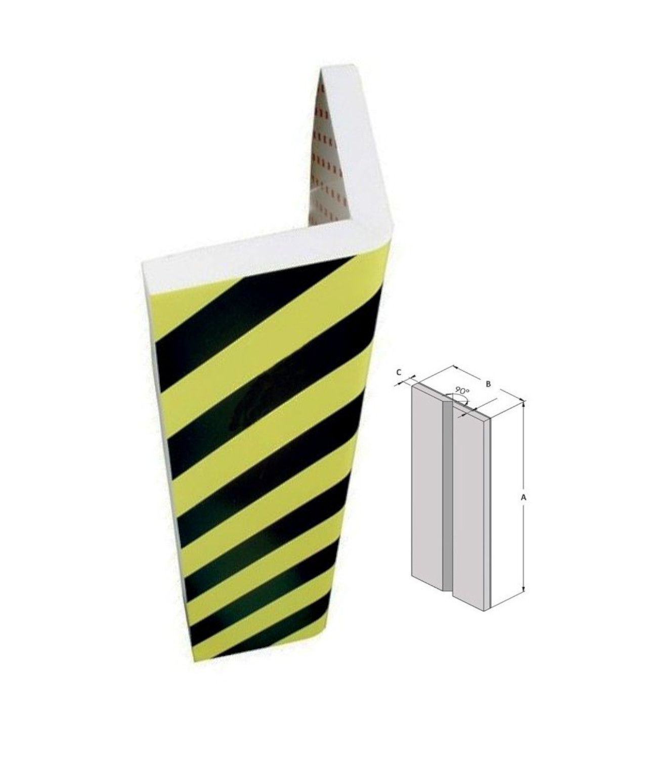 Profilo paracolpi angolare in gomma NBR