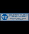 Etichetta adesiva cintura di sicurezza obbligatoria