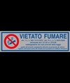 Pellicola adesiva per interni 'vietato fumare per vetture private' con articoli