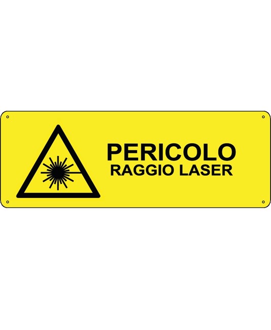 Cartello 'pericolo raggio laser' Cartello 'pericolo raggio laser'