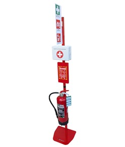 Piantana con estintore, coperta e cassetta pronto soccorso Safemax SafeHUB