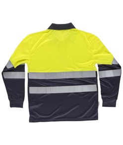 Polo alta visibilità maniche lunghe Workteam