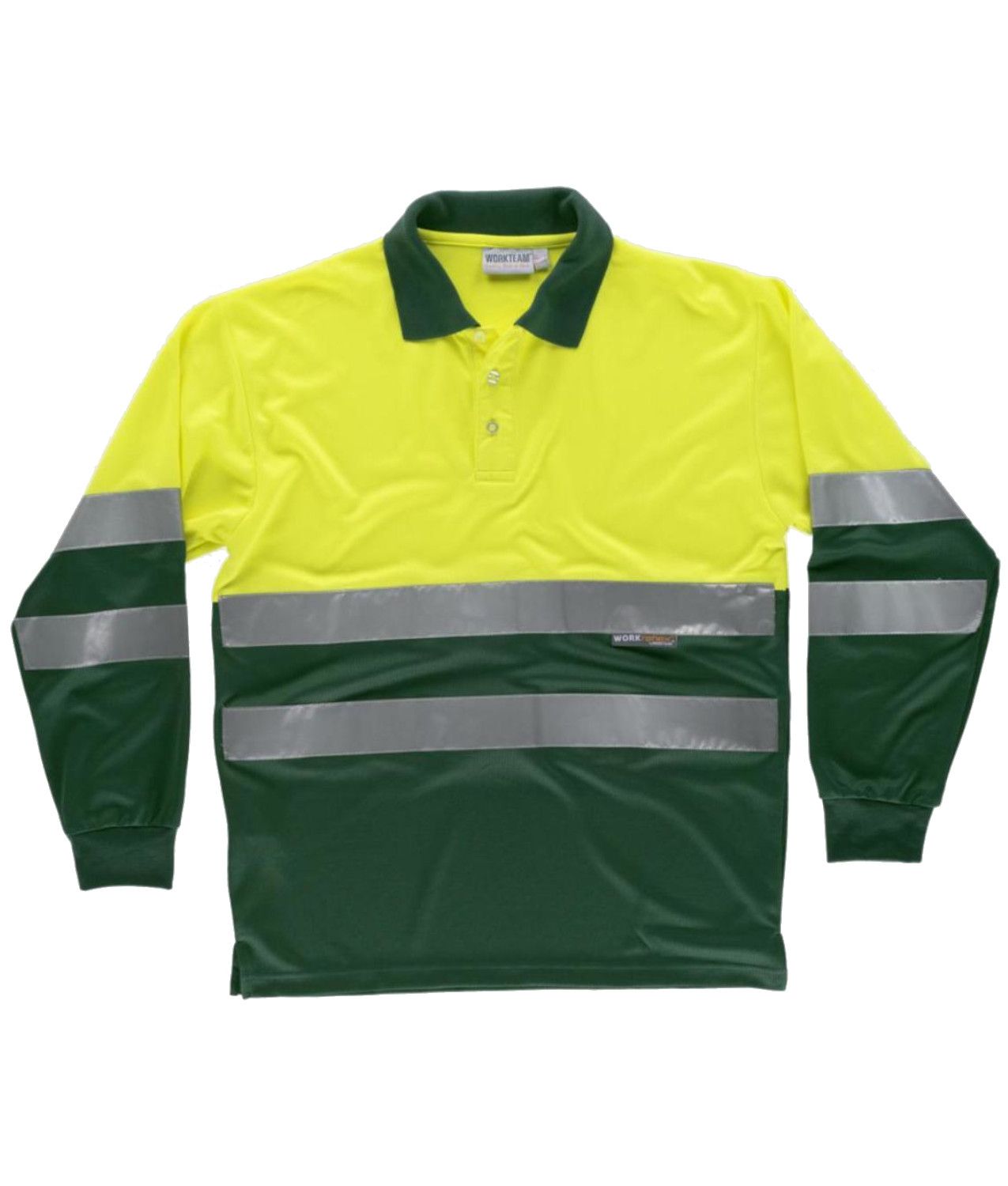 Polo alta visibilità maniche lunghe Workteam
