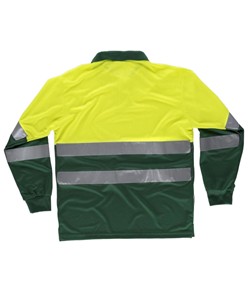 Polo alta visibilità maniche lunghe Workteam