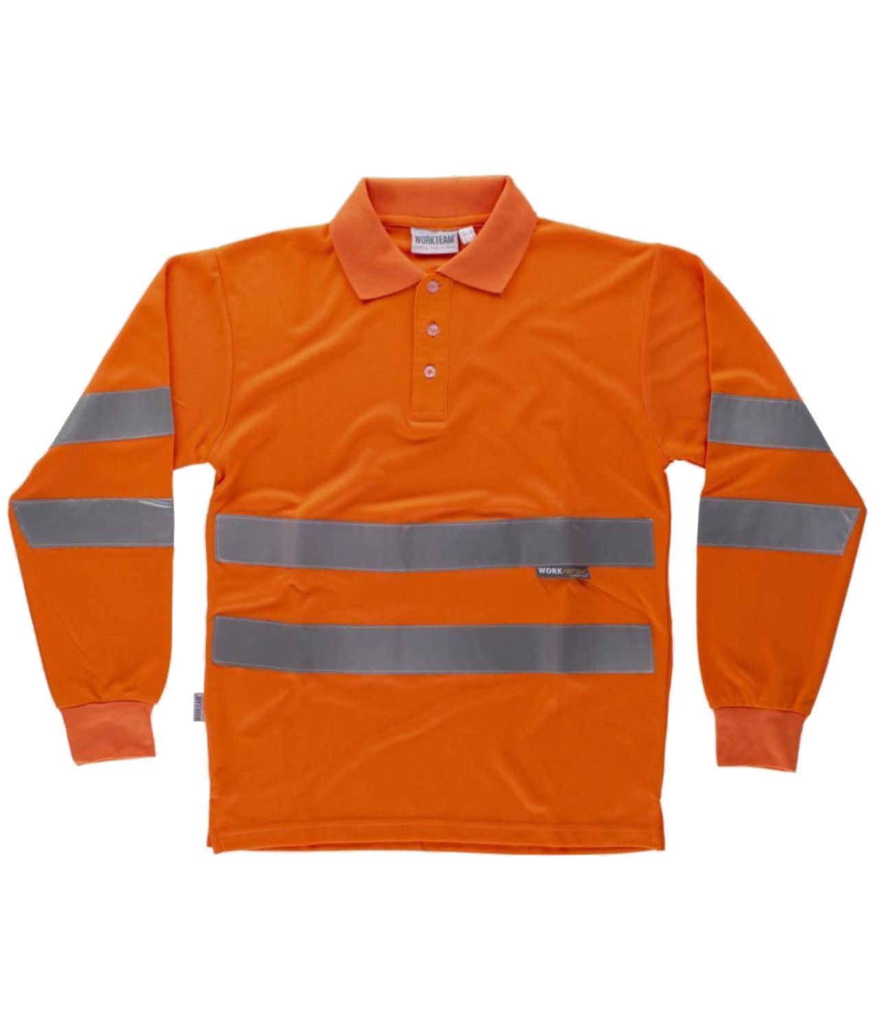 Polo manica lunga alta visibilità Workteam