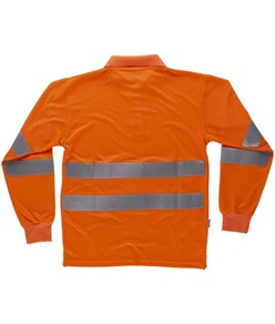 Polo manica lunga alta visibilità Workteam