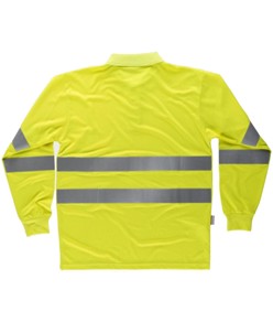 Polo manica lunga alta visibilità Workteam