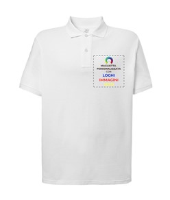 Polo personalizzata con stampa lato cuore