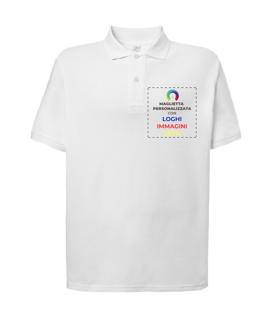 Polo personalizzata con stampa lato cuore Polo personalizzata con stampa lato cuore