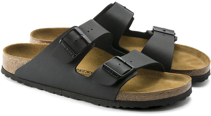 Sandali neri Birkenstock Arizona SL: dettaglio tomaia e cinturino