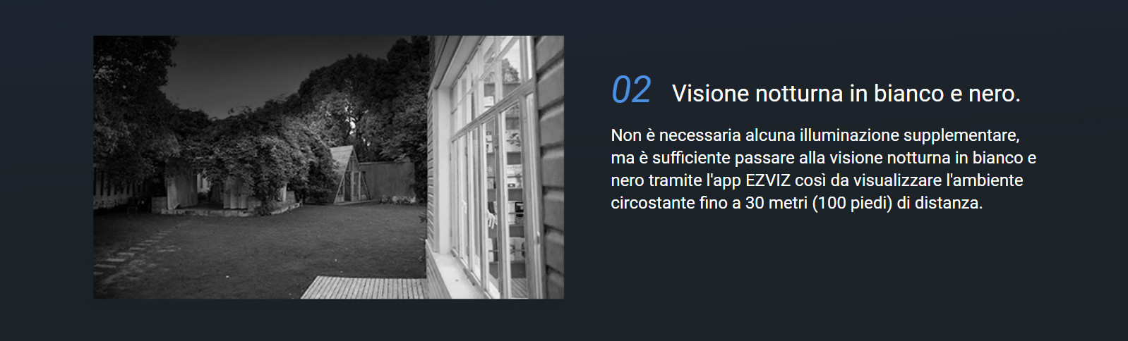 telecamera C8Wpro visione bianco e nero