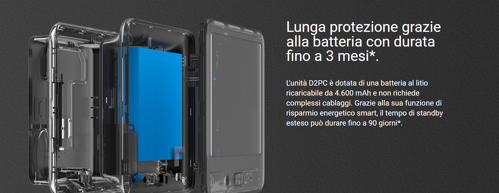 videocitofono DP2C batteria lunga tenuta