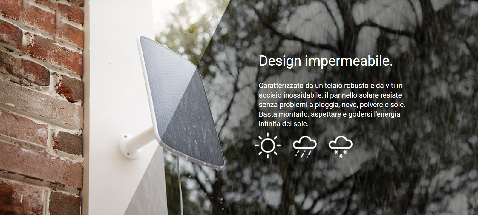 design impermeabile pannello solare