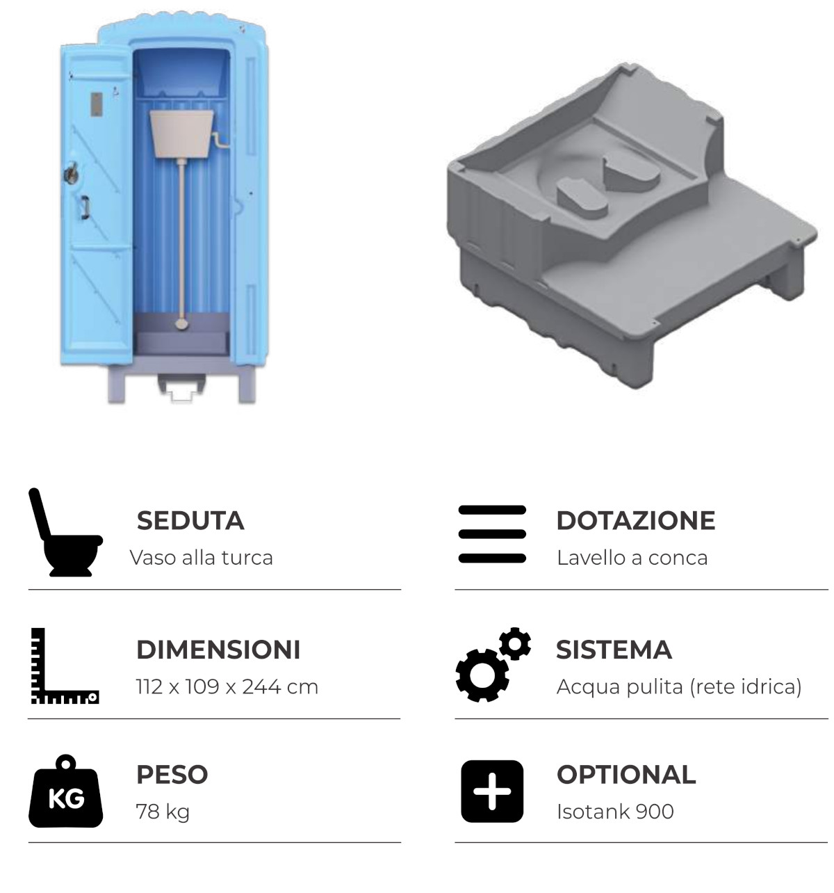 Informazioni bagno chimico Marlin TI110