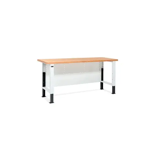 Banchi da lavoro ad altezza regolabile con piano in legno ABC STORAGE