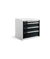 Banchi da lavoro ad altezza regolabile con piano in legno ABC STORAGE