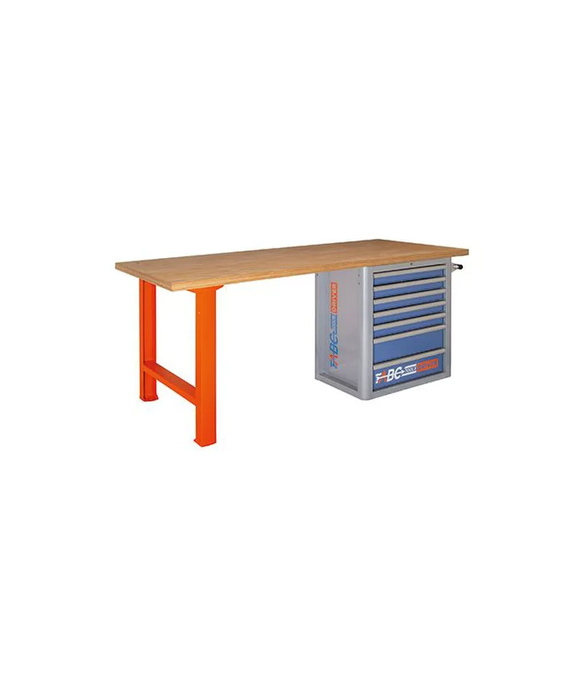 Banchi da lavoro con piano in legno ABC STORAGE