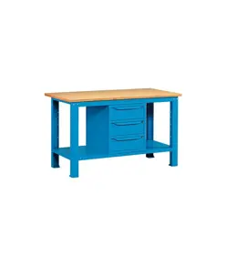 Banchi da lavoro in acciaio con ripiano in legno ABC STORAGE