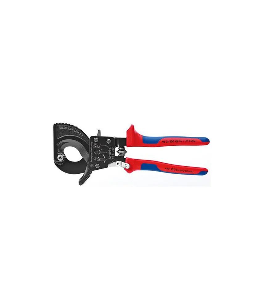 Cesoie a cremagliera per cavi elettrici Knipex