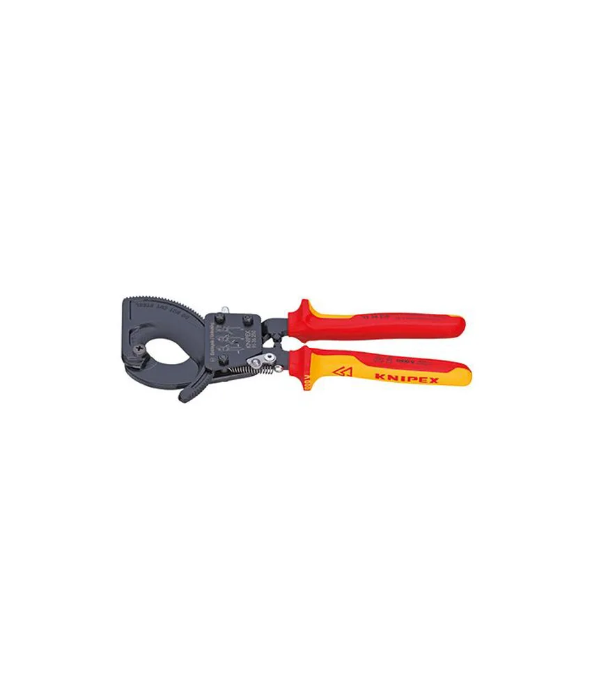 Cesoie a cremagliera per cavi elettrici Knipex