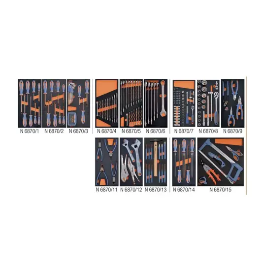 Kit alloggiamenti completi di utensili ABC TOOLS