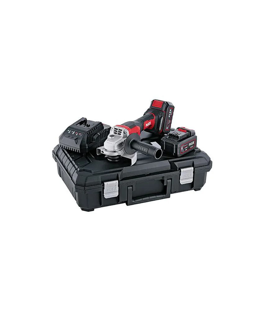 Kit smerigliatrice angolare 2 batterie e carica batterie FLEX