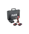 Kit trapano avvitatore con 2 batterie ricaricabili e carica batterie FLEX