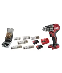 Kit trapano avvitatore con 2 batterie ricaricabili e carica batterie ABC TOOLS