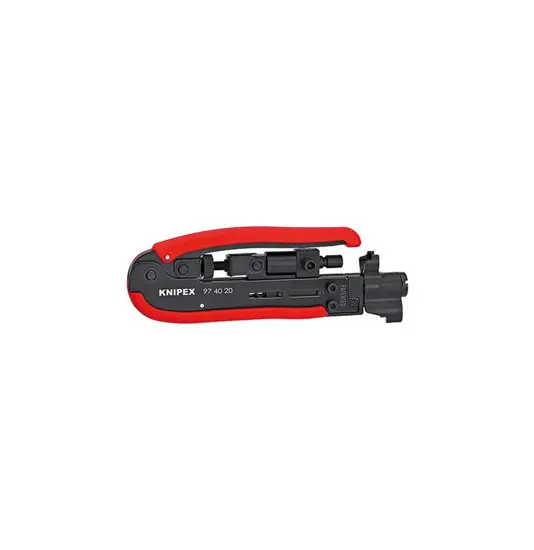 Utensile di compressione per connettori coassiali Knipex