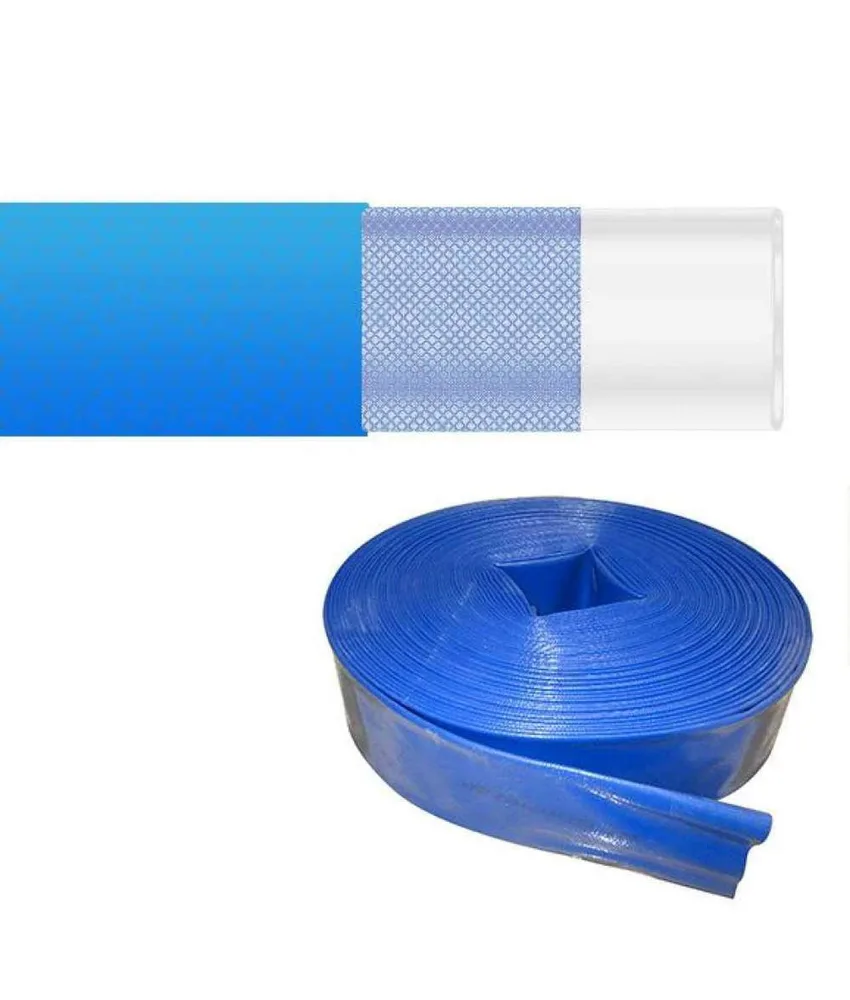 Tubo piatto GeoTech, in PVC a 3 strati - lunghezza 50 mt
