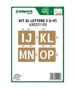 Kit dime con lettere XL dalla I alla P Ampere