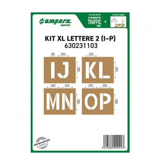 Kit dime con lettere XL dalla I alla P Ampere