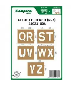 Kit dime con lettere XL dalla Q alla Z Ampere