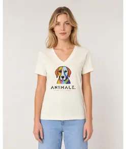 T-shirt da donna AN1MALE Vela 001 • Cane