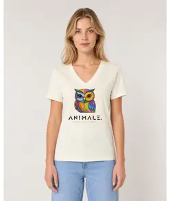 T-shirt da donna AN1MALE Vela 001 • Gufo