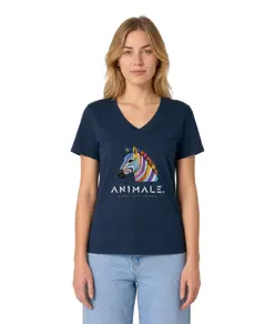 T-shirt da donna AN1MALE Vela 001 • Zebra