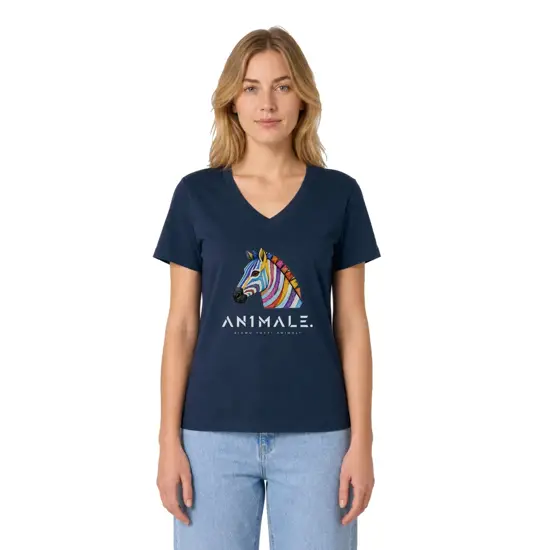 T-shirt da donna AN1MALE Vela 001 • Zebra