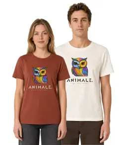 T-shirt unisex AN1MALE Koru 001 • Gufo
