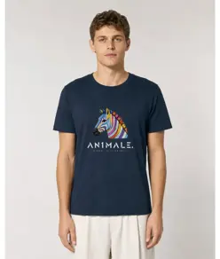 T-shirt unisex AN1MALE Koru 001 • Zebra