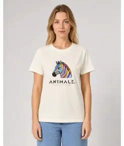 T-shirt unisex AN1MALE Koru 001 • Zebra