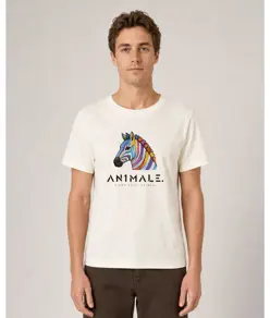 T-shirt unisex AN1MALE Koru 001 • Zebra