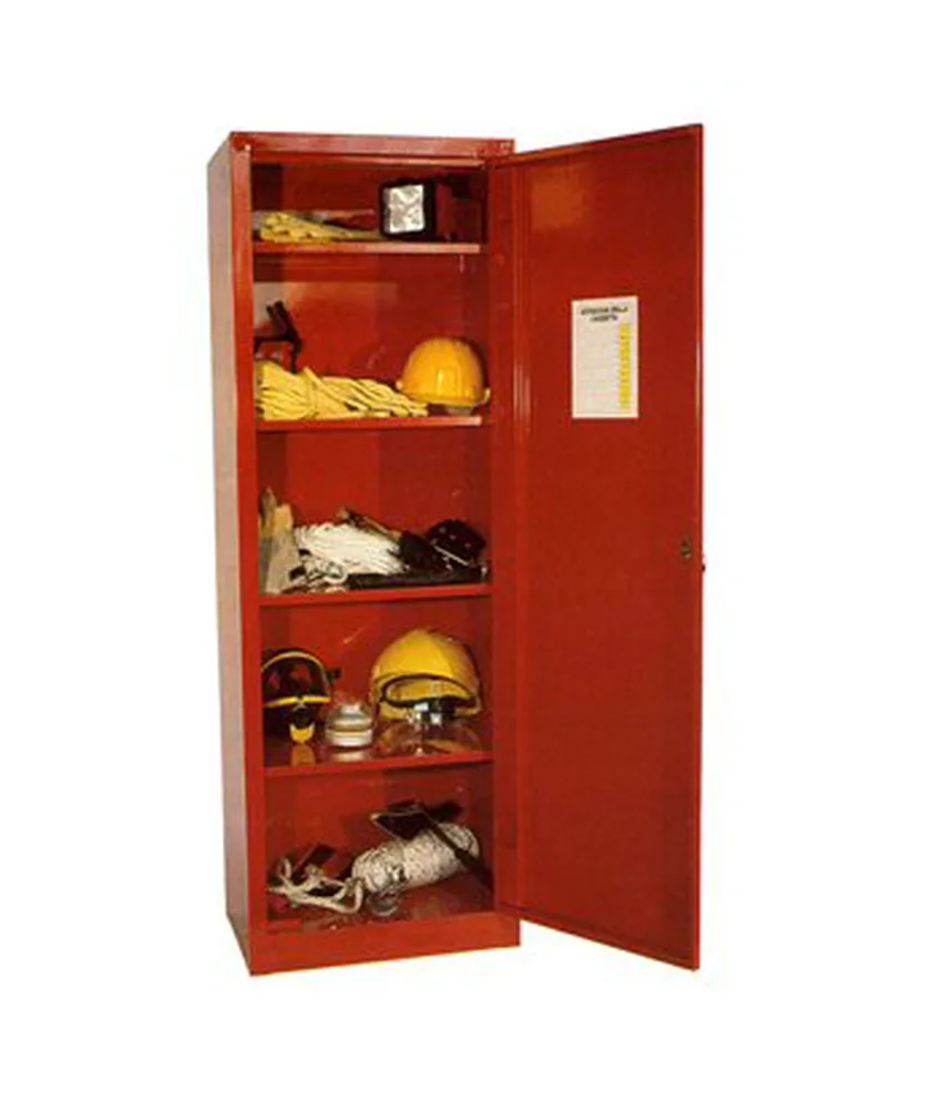 Armadio a pavimento per attrezzi antincendio, 4 ripiani verniciati - anta cieca - 615x450x h1800 mm