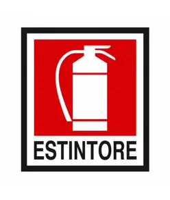 Cartello antincendio 'estintore' bifacciale