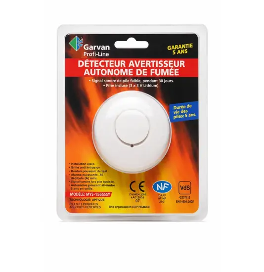 Rilevatore ottico di fumo a batteria