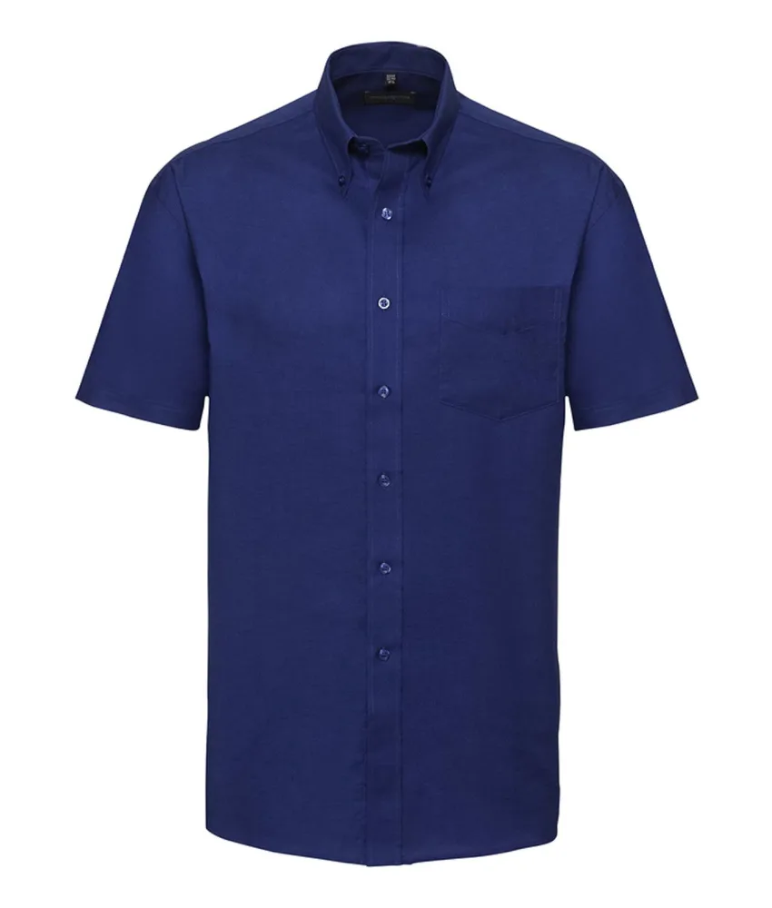 Camicia a manica corta da uomo Russell Oxford, 70% cotone e 30% poliestere