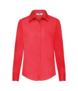 Camicia donna in popeline manica lunga Fruit of the Loom