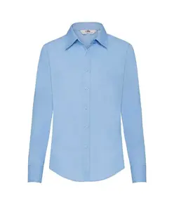 Camicia donna in popeline manica lunga Fruit of the Loom