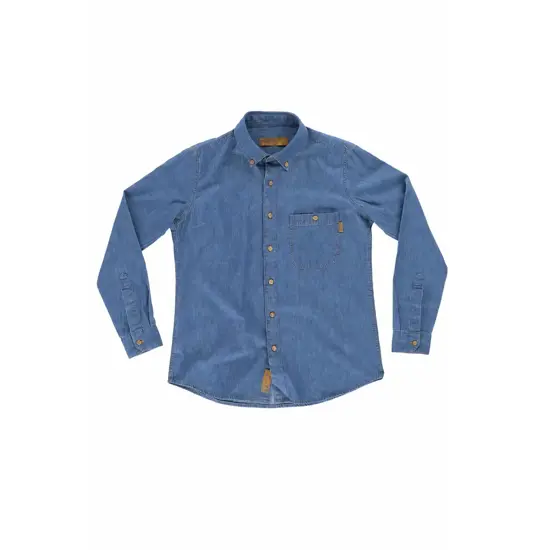 Camicia donna manica lunga cotone denim Workteam