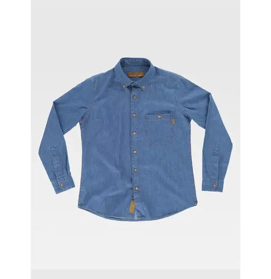 Camicia donna manica lunga cotone denim Workteam