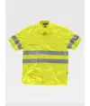 Camicia manica corta alta visibilita e bande rifrangenti Workteam
